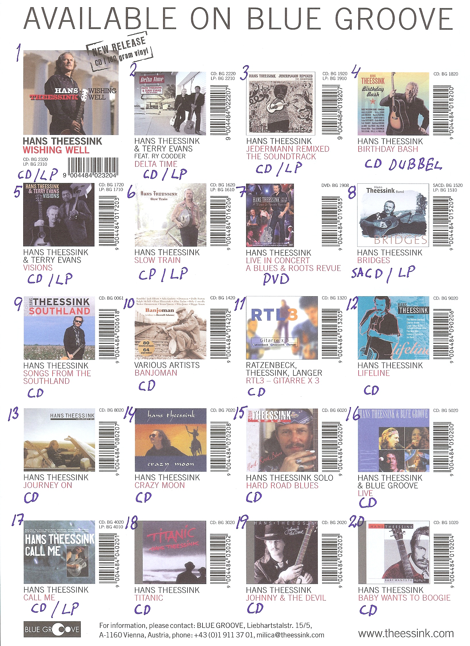 Blue Groove katalogblad 2015